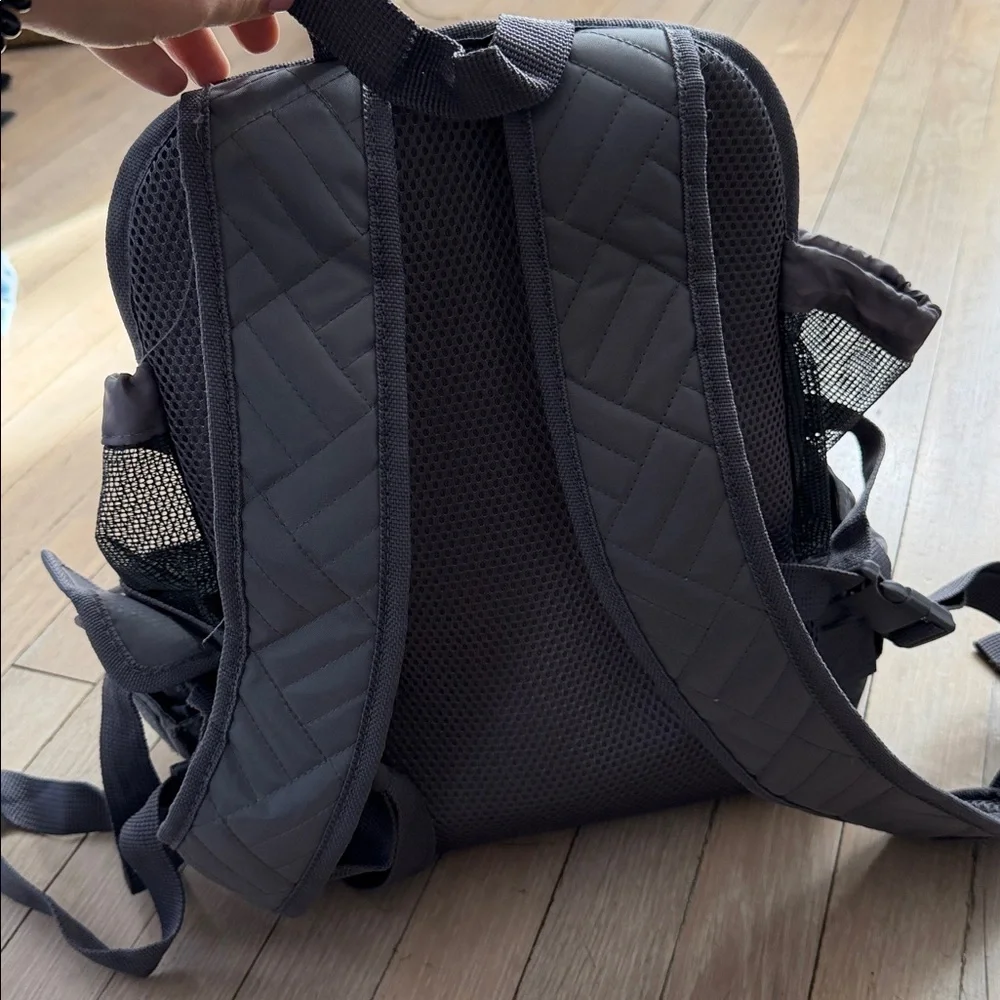 Dog holder Stylish Gray Quilted Backpack